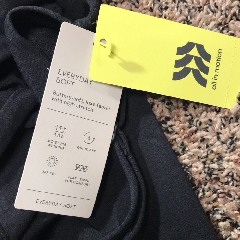 NEW SIZES All In Motion Luxe Everyday Soft Full Length Black Active Bodysuit NWT - Picture 10 of 12